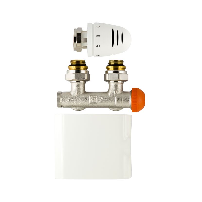 Heizkörperthermostat Mittenanschluss-Set mit Blende