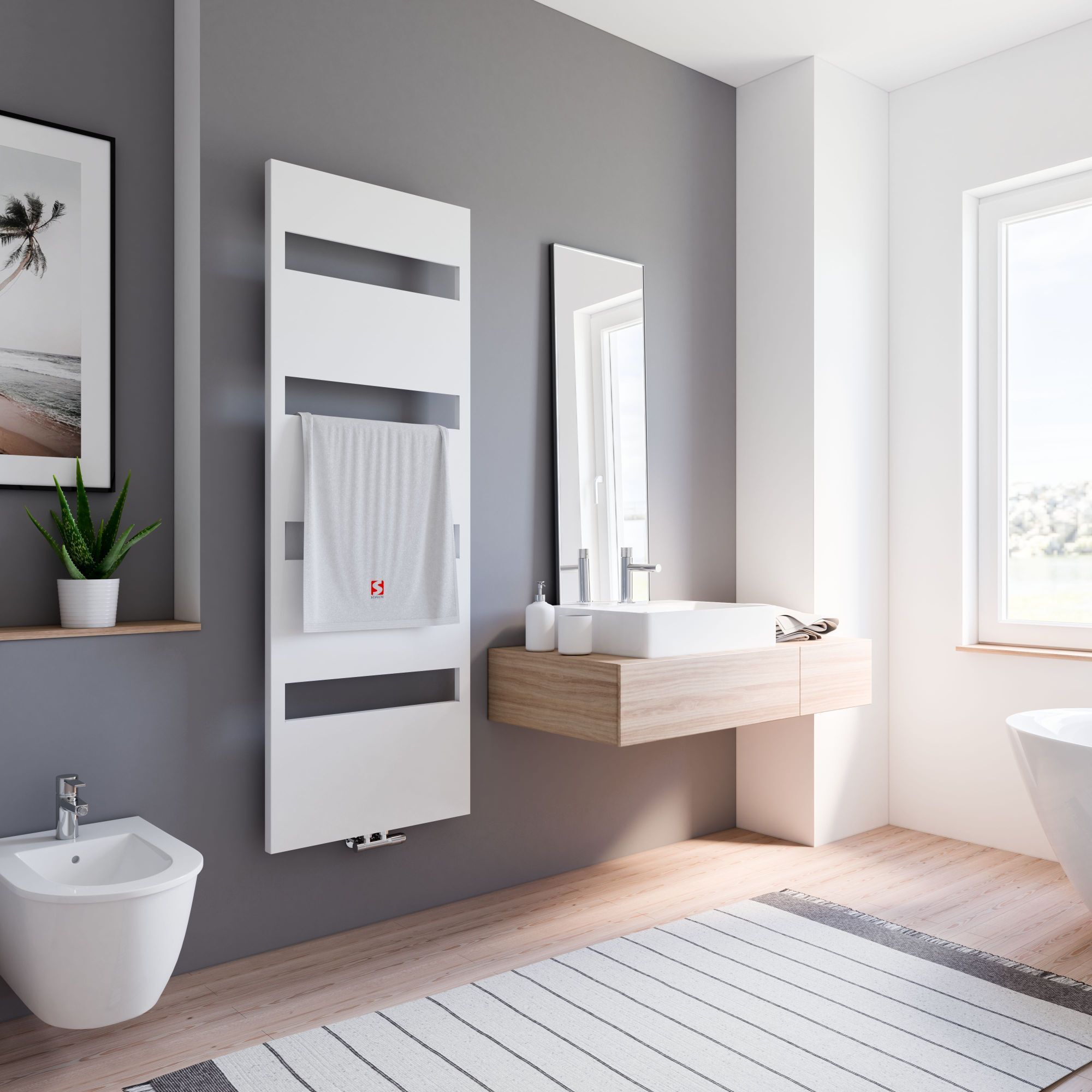 Modernes Badezimmer mit Handtuchheizkörper