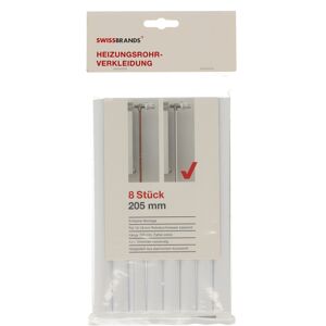 Heizungsrohrverkleidung weiß 20,5 cm 8 Stück
