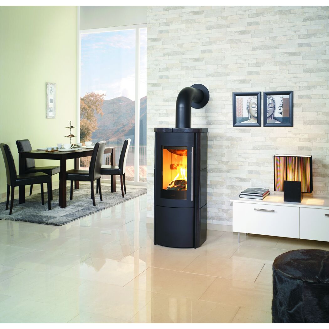Schwarzer Kaminofen Lova RUA ECOplus 7KW von Hark