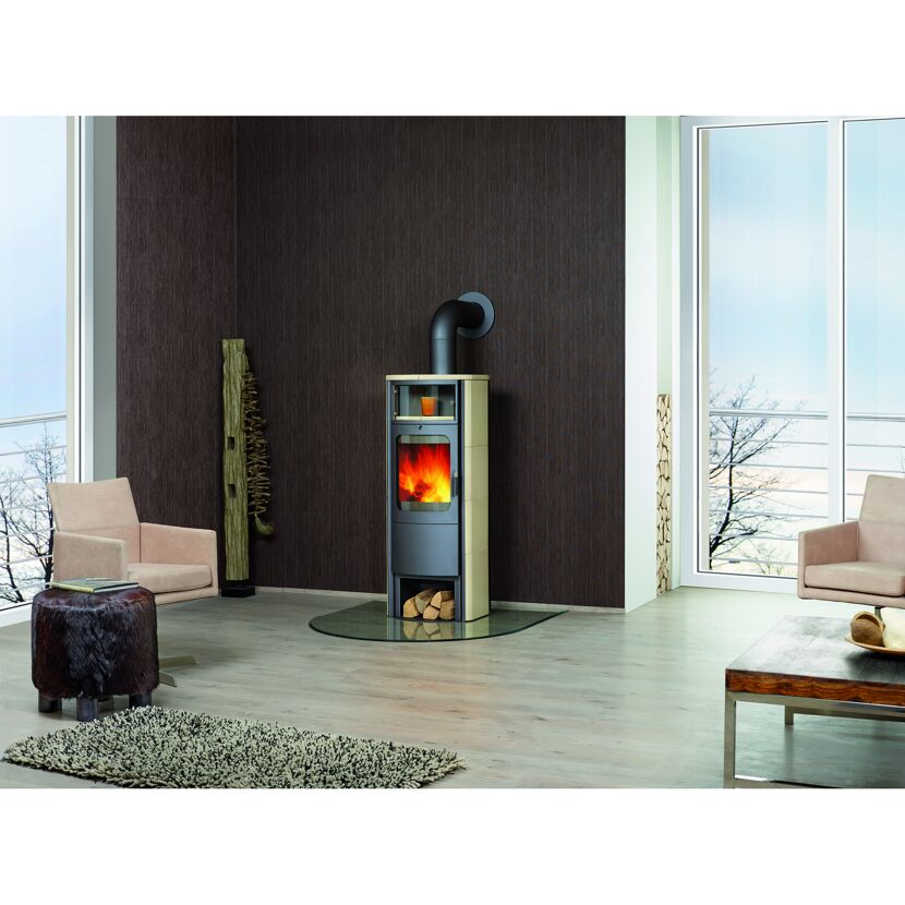 Moderner Kaminofen Opera-B Grande creme von Hark