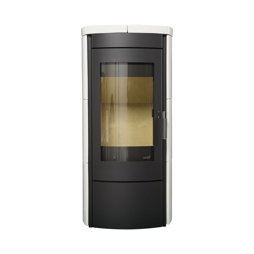 Kaminofen 'Tiamo EX' Kacheln/Vermiculite schwarz/weiß 6 kW
