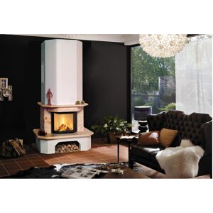Kaminofen 'Aspen I' Marmor/Schamotte weiß/beige 8 kW