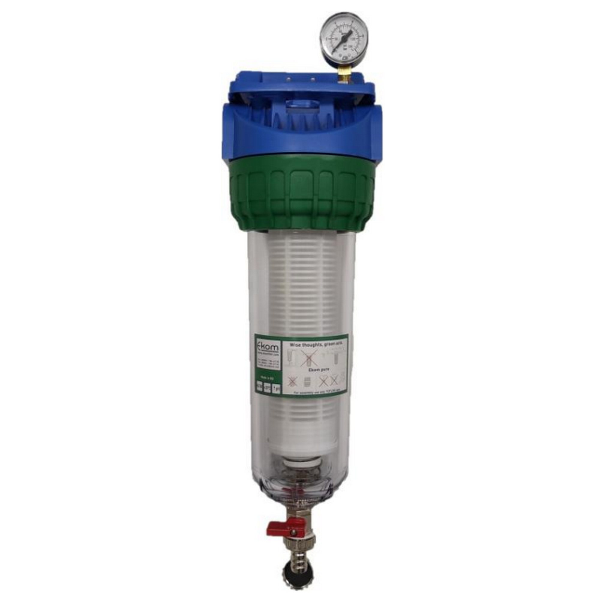 Hauswasserfilter 3/4" mit Manometer