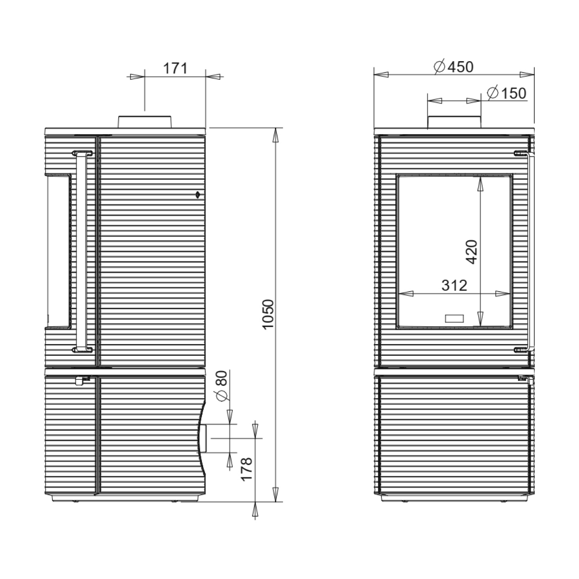 Kaminofen 'Oku' schwarz 7 kW + product picture