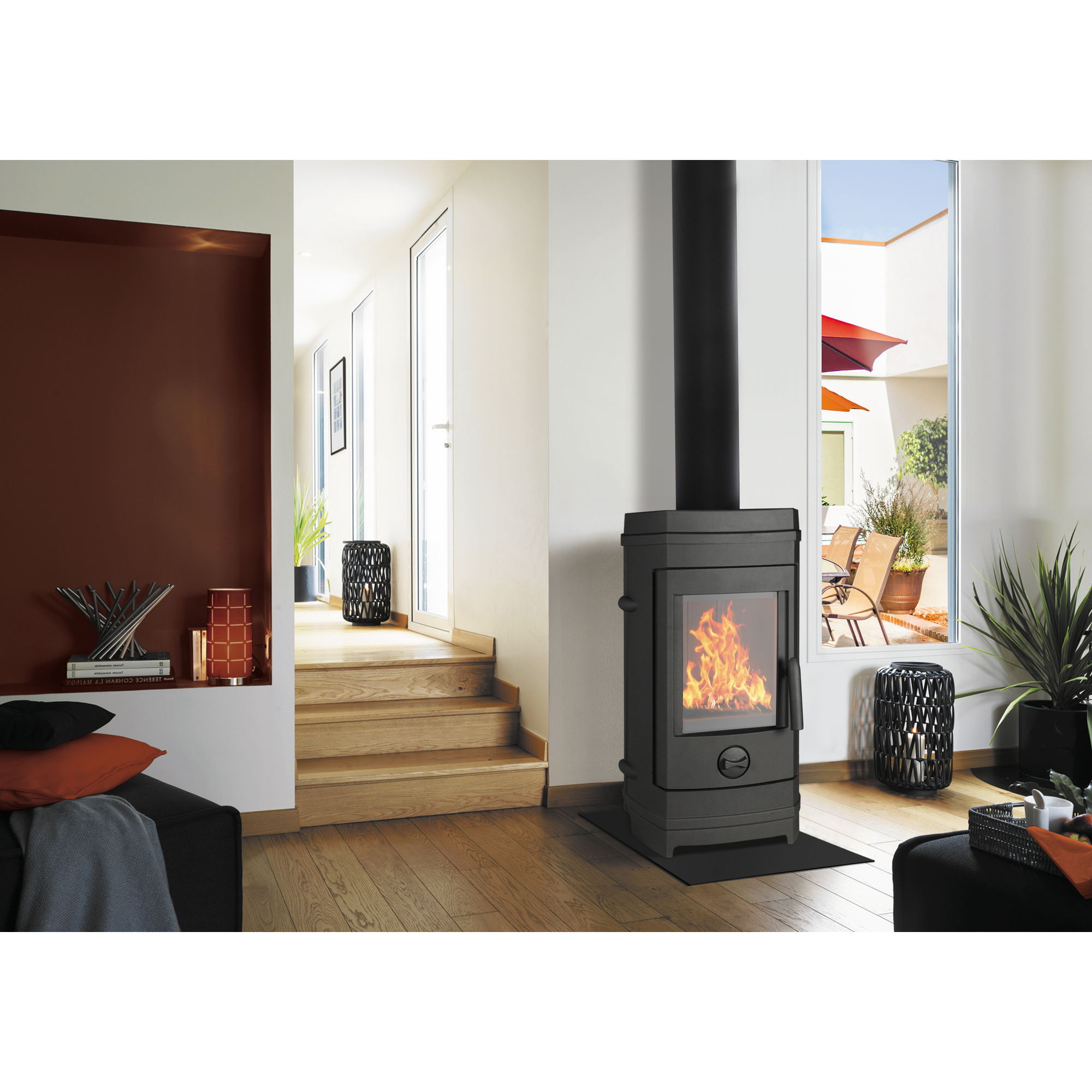 Kaminofen 'Rocky' schwarz 7 kW + product picture