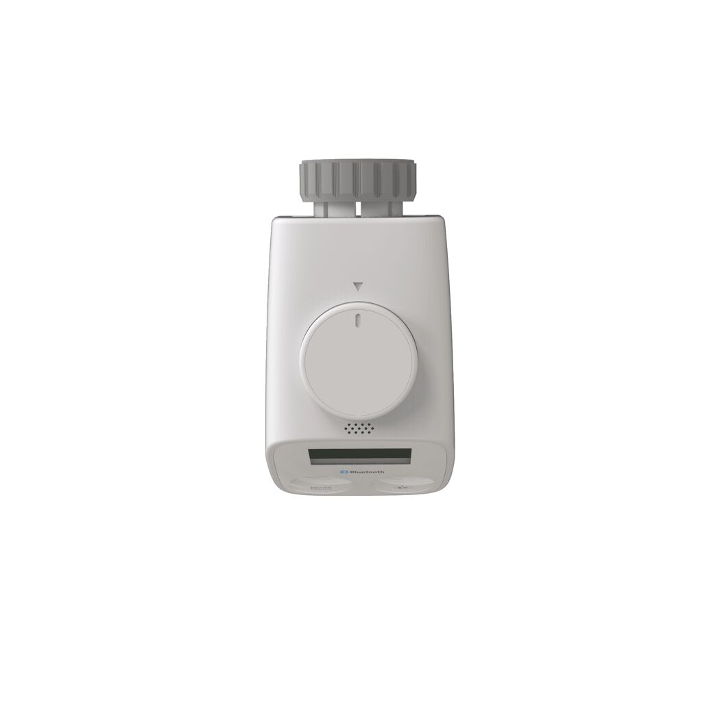Weißer Heizkörperthermostat mit Bluetooth-Funktion