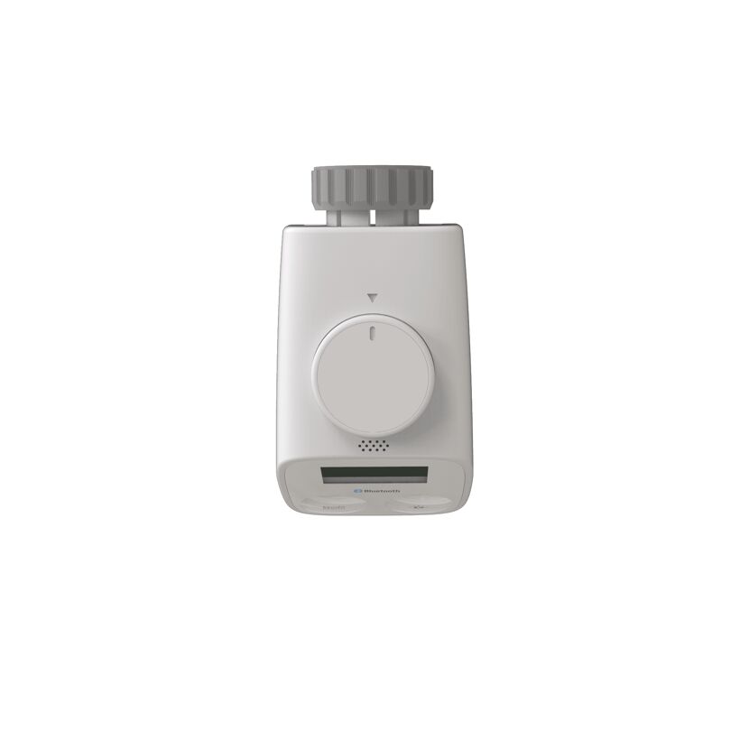 Weißer Heizkörperthermostat mit Bluetooth-Funktion