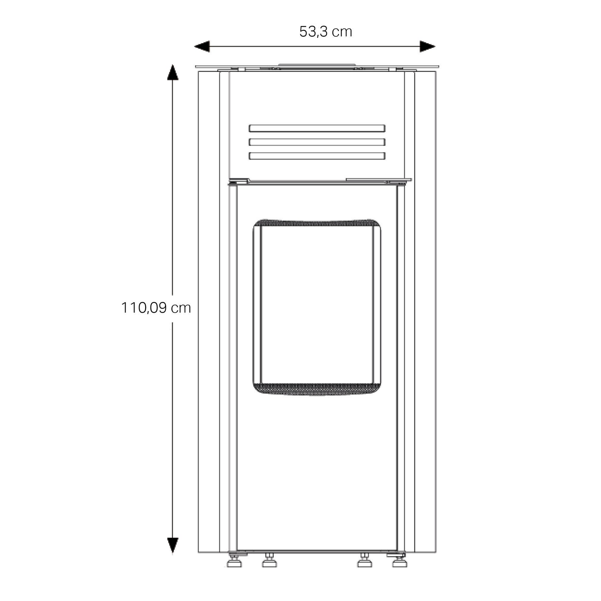 Pelletofen 'P1' Stahl/Glas 8 kW + product picture