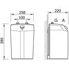 Kleinspeicher 5l, UT Tronic Bosch mit Maßen