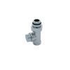 Chromfarbenes Thermostat-Set Durchgang