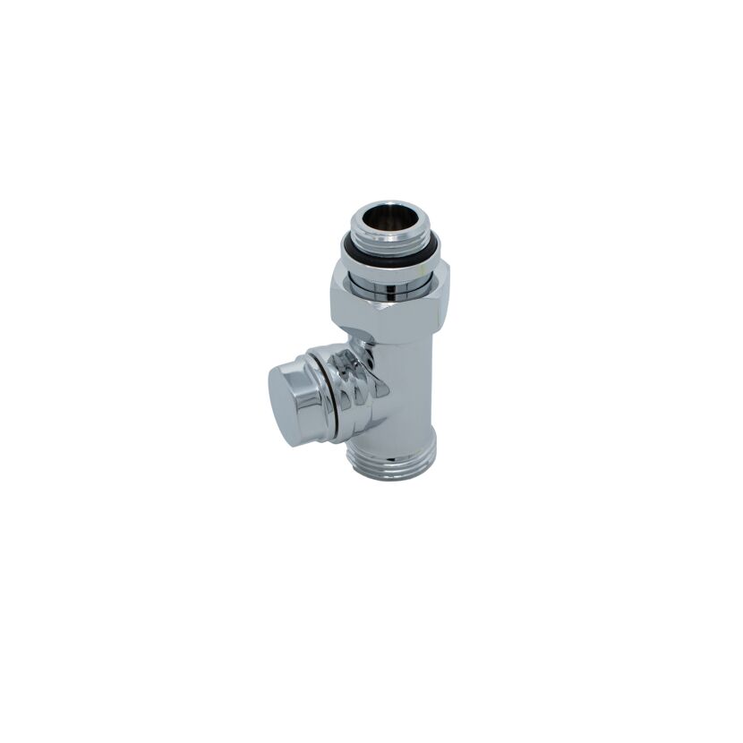 Chromfarbenes Thermostat-Set Durchgang