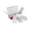Zwei Thermostatventile in geöffneter Verpackung