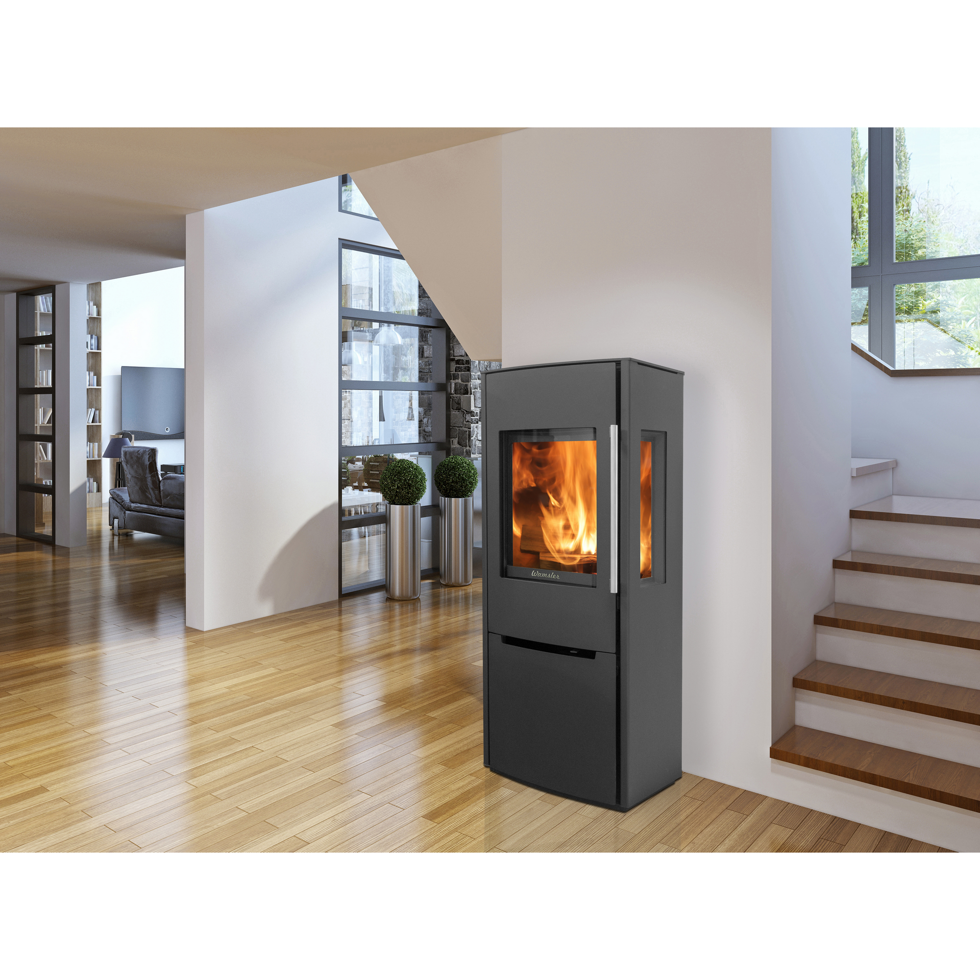 Kaminofen 'Pylon 3G' schwarz 6,2 kW + product picture