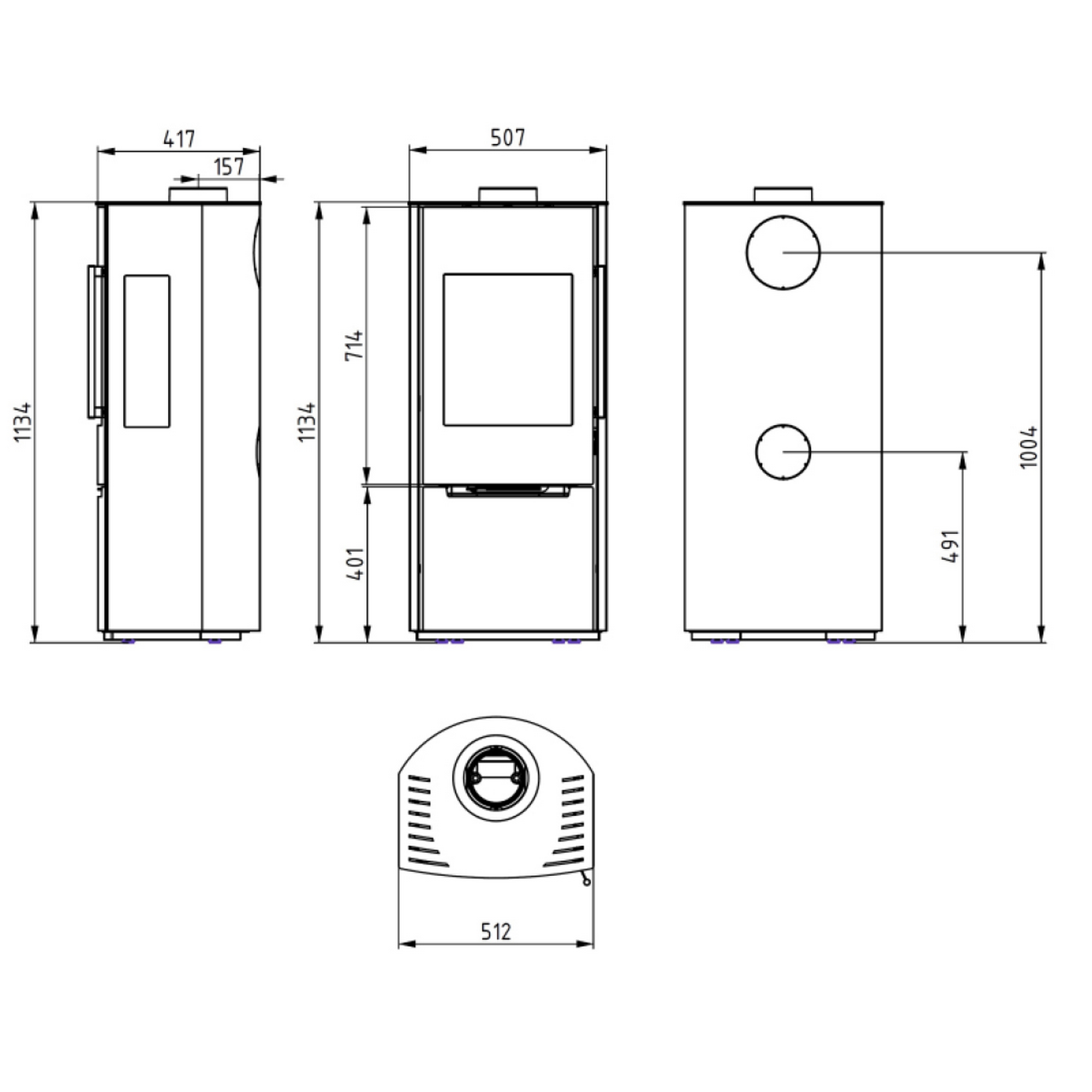 Kaminofen 'Pylon 3G' schwarz 6,2 kW + product picture