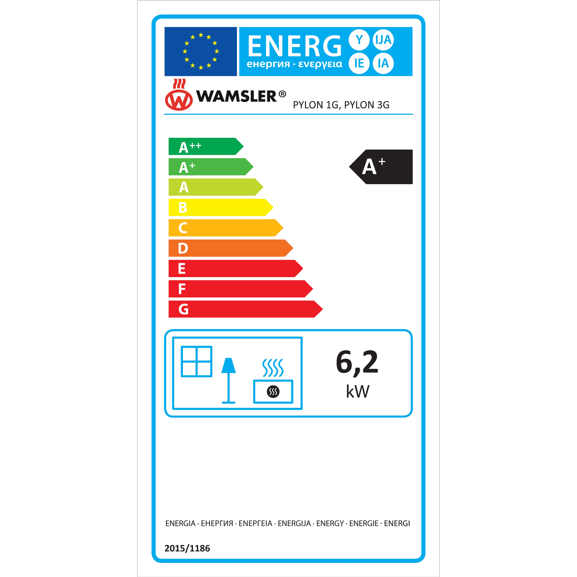 Kaminofen 'Pylon 3G' schwarz 6,2 kW + product picture