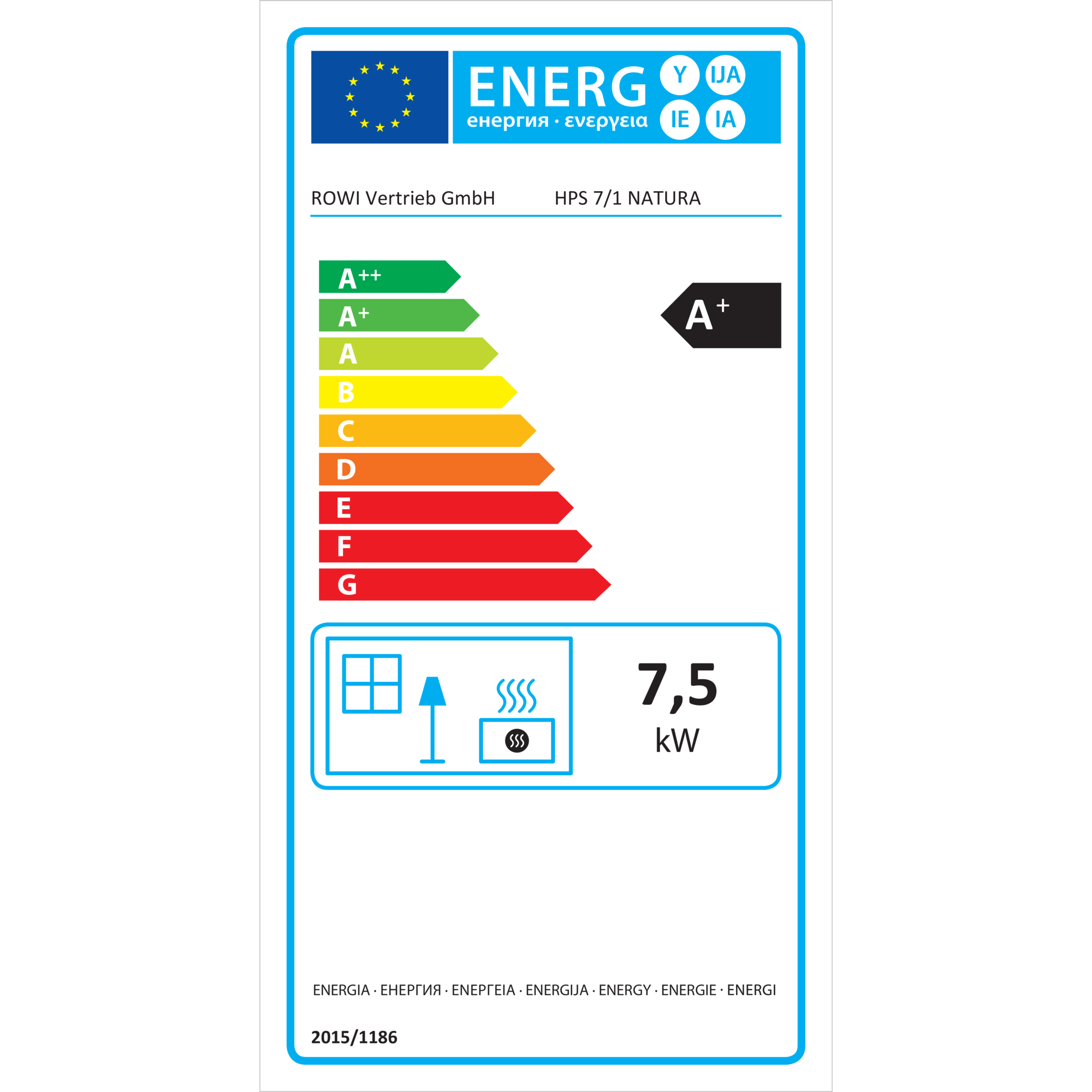 Pelletofen 'Natura' Stahl schwarz 7,5 kW + product picture