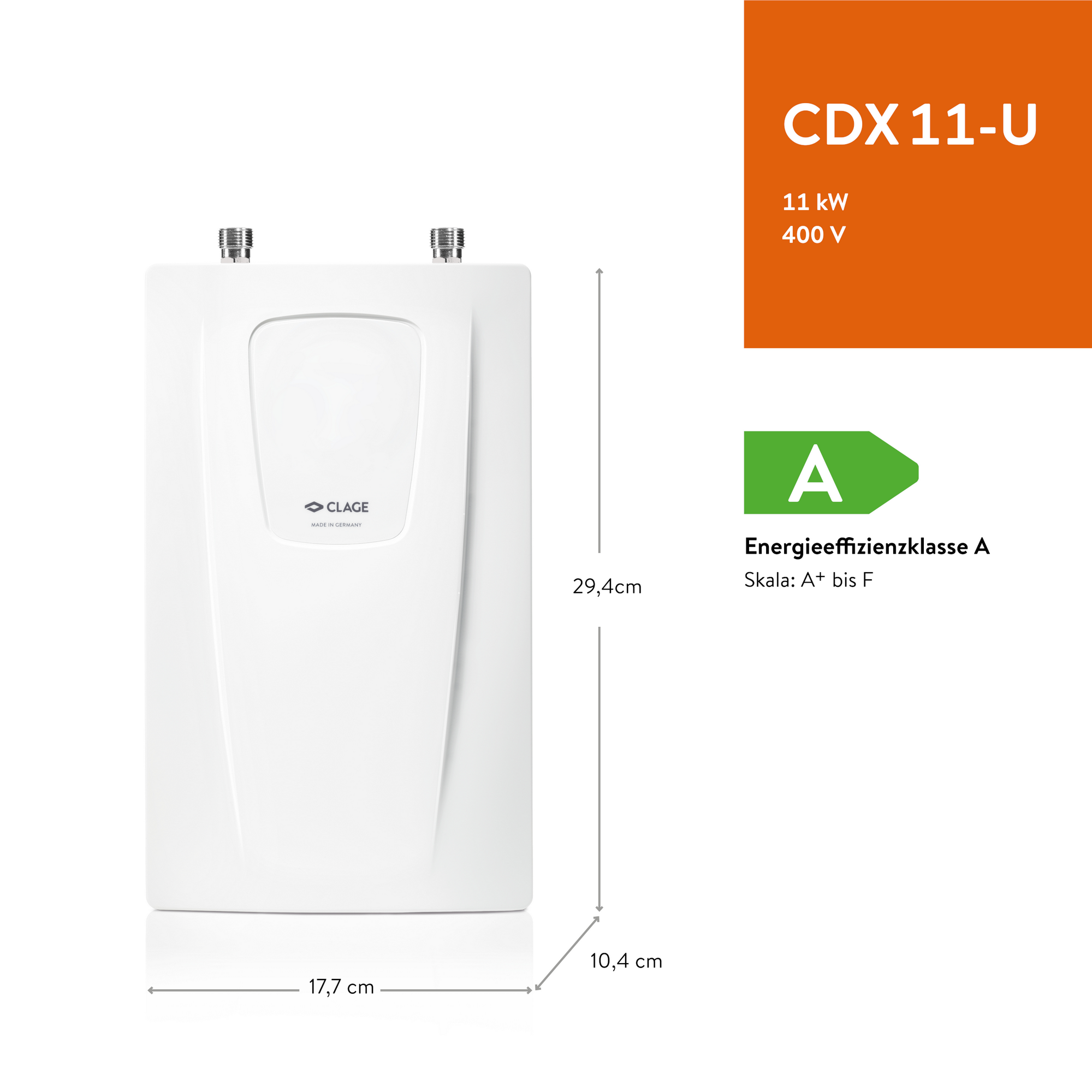 Kompaktdurchlauferhitzer 'CDX11-U' 11 kW