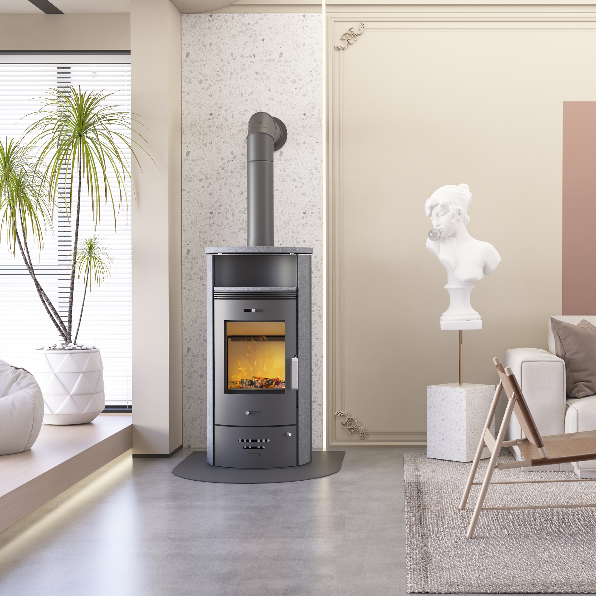 Kaminofen 'Casablanca 3.0 Deluxe GTS' grau 7,5 kW + product picture