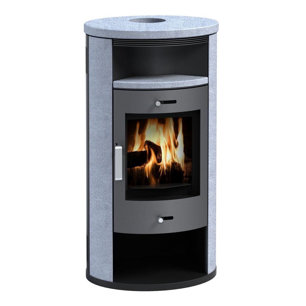 Kaminofen 'Verona II 3.0 GTS' anthrazit/grau 7,5 kW