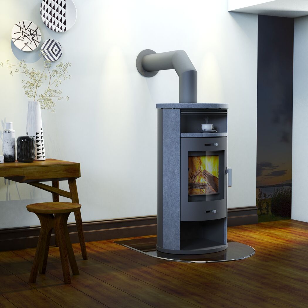 Kaminofen 'Verona II 3.0 GTS' anthrazit/grau 7,5 kW