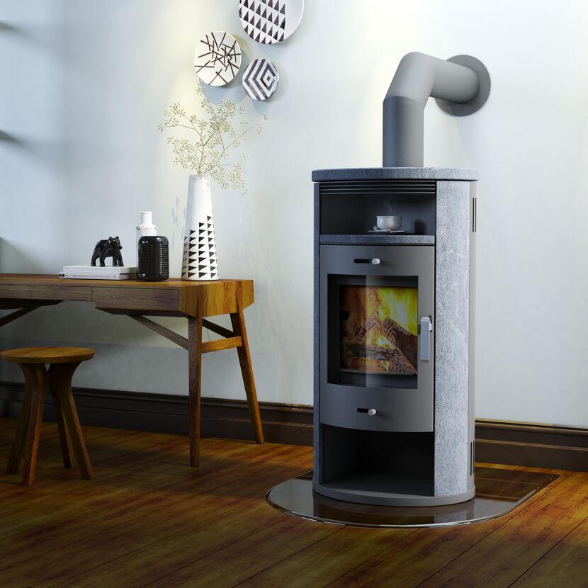 Kaminofen 'Verona II 3.0 GTS' anthrazit/grau 7,5 kW