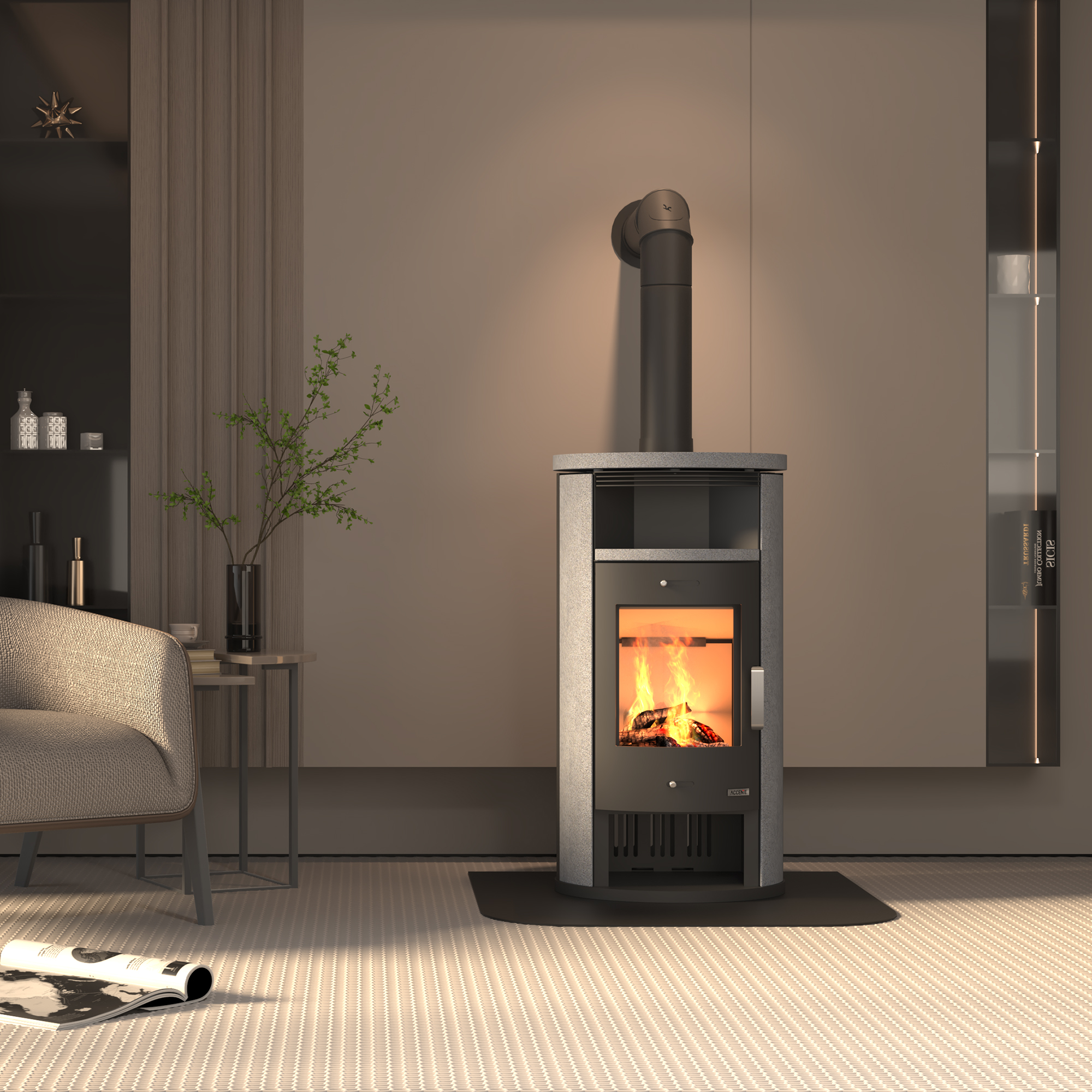 Kaminofen 'Verona II 3.0 GTS' anthrazit/grau 7,5 kW + product picture