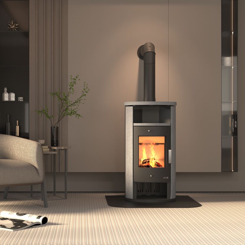 Kaminofen 'Verona II 3.0 GTS' anthrazit/grau 7,5 kW
