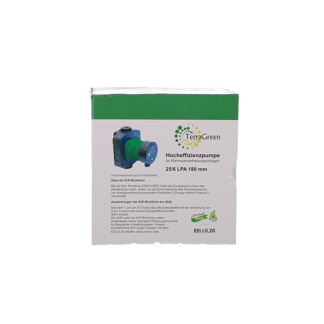 Verpackung einer TerraGreen Hocheffizienzpumpe