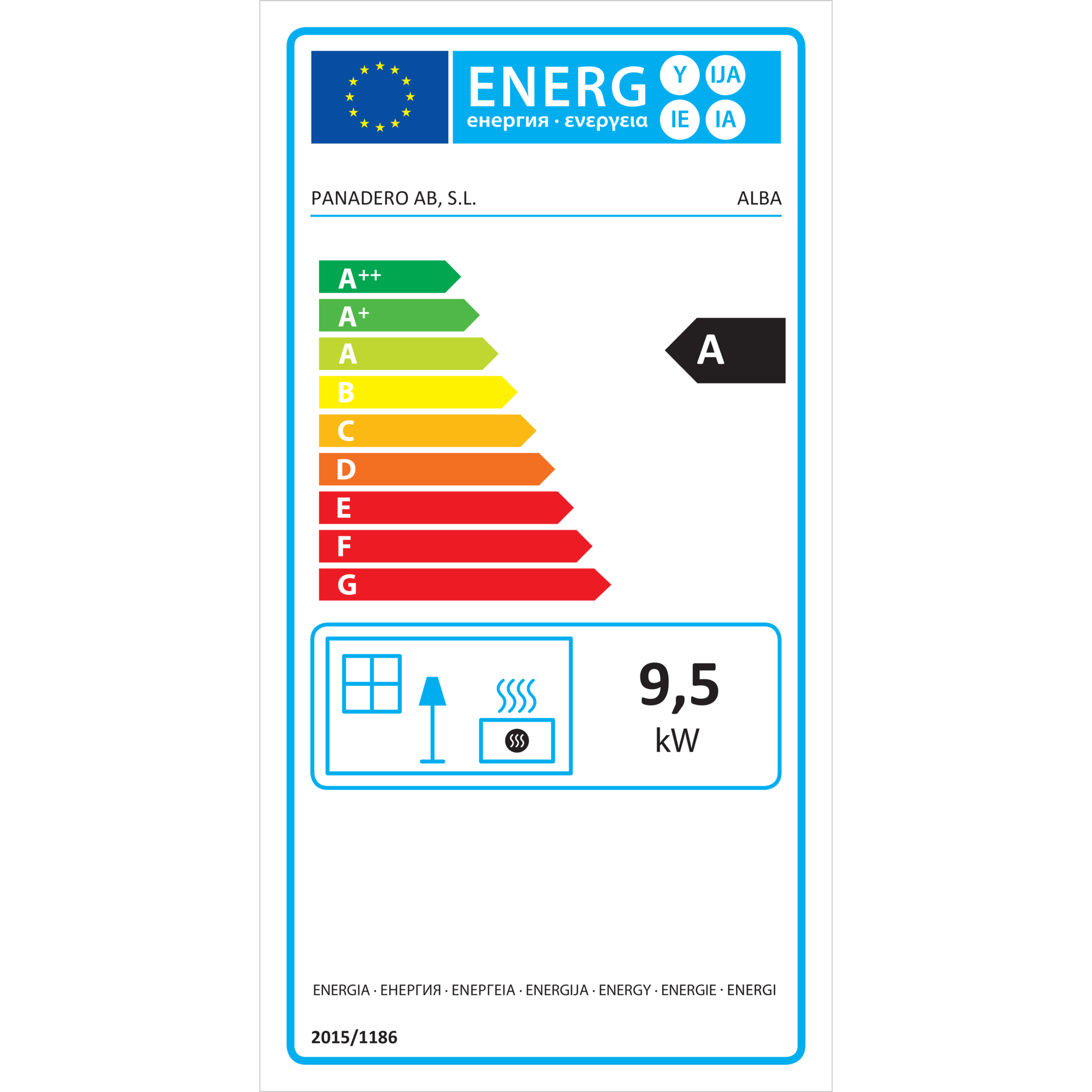 Kaminofen 'Alba' schwarz 9,5 kW + product picture