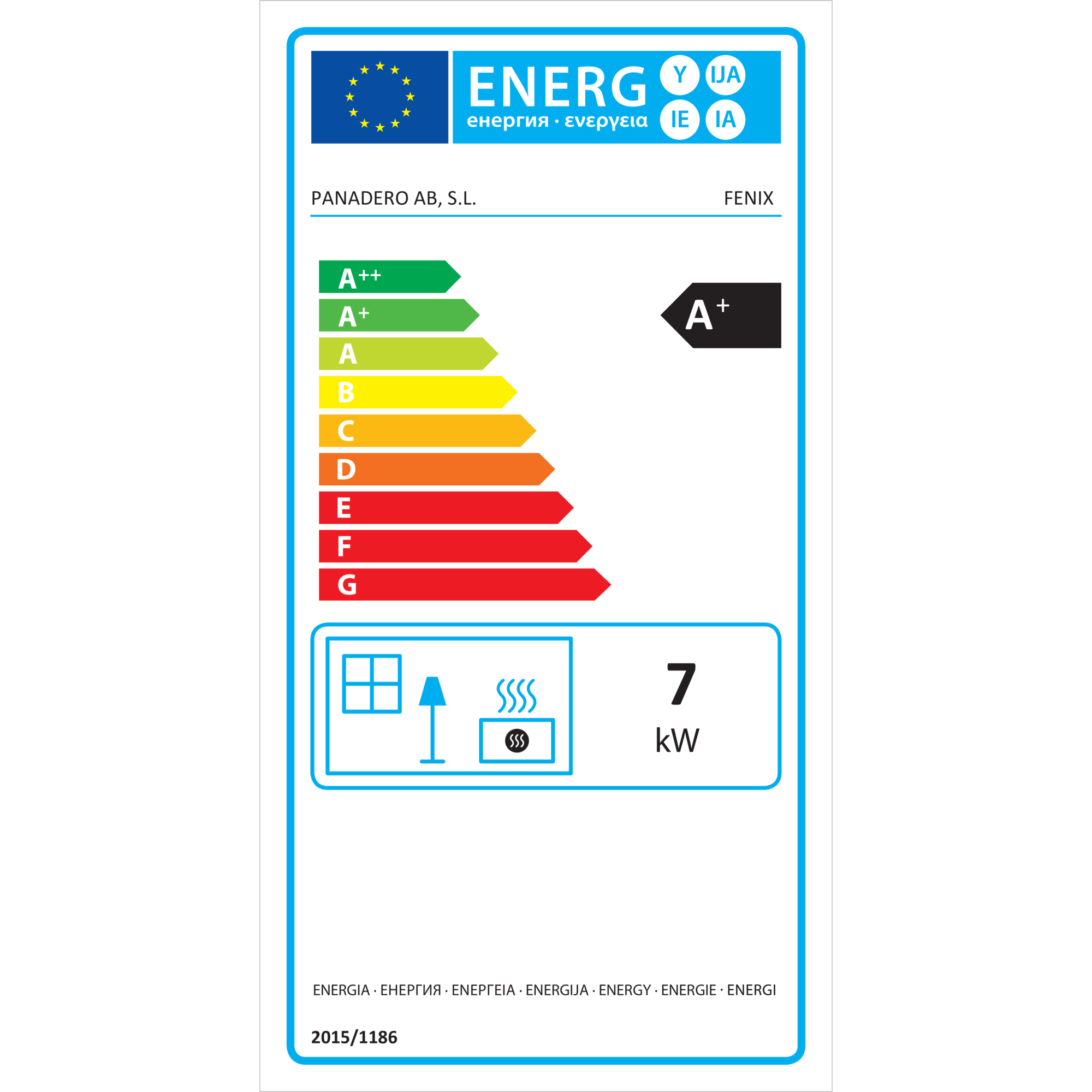 Kaminofen 'Fenix' schwarz 7,2 kW + product picture