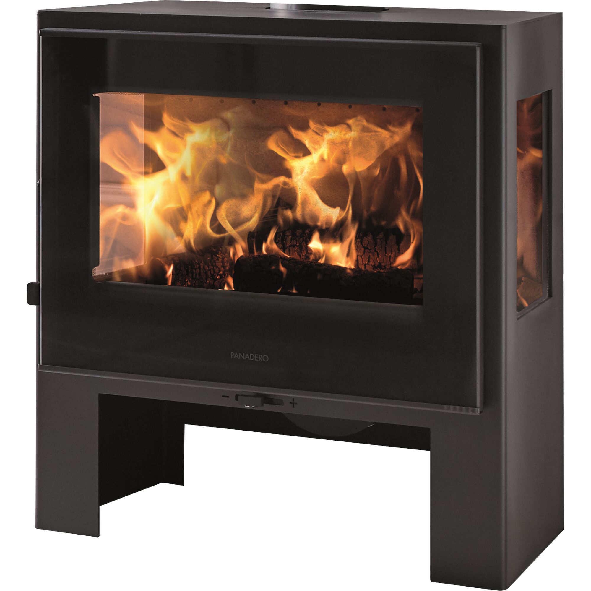 Kaminofen Capri 3V mit brennendem Feuer