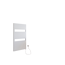 Verkleinertes Bild von Badheizkörper 'Turin' weiß 114,3 x 60,5 cm, Anschluss rechts