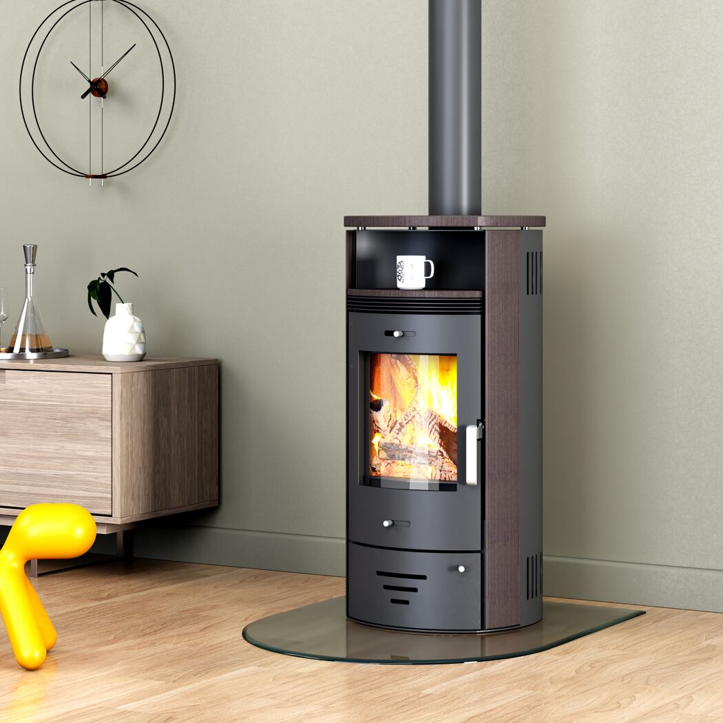 Moderner Kaminofen Casablanca STS 7,5kw 3.0 Rosewood