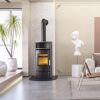Moderner Kaminofen Casablanca STS 7,5kw 3.0 Rosewood