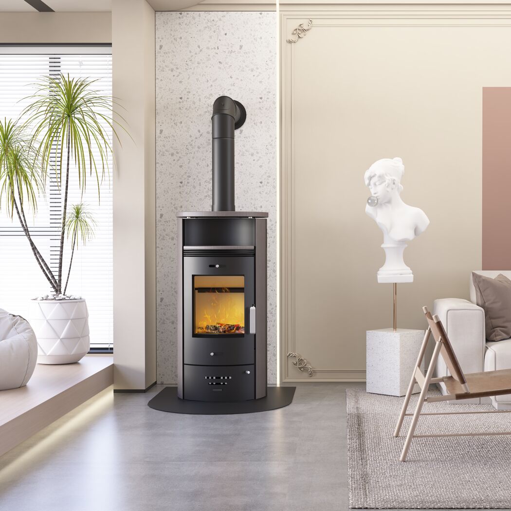 Moderner Kaminofen Casablanca STS 7,5kw 3.0 Rosewood