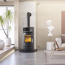 Kaminofen 'Casablanca 3.0 Rosewood Deluxe' schwarz/braun 7,5 kW
