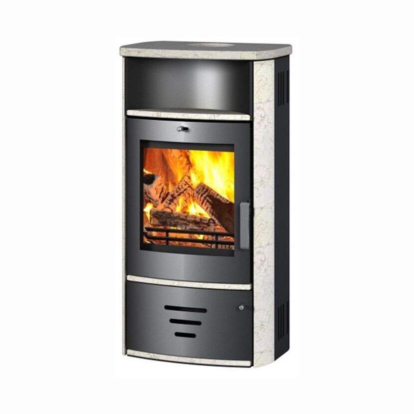 Kaminofen Modena mit brennendem Feuer