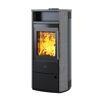 Kaminofen DUBLIN Naturstein mit brennendem Feuer