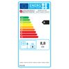 Kaminofen 'Rossella R1' Majolika Kacheln/Stahl schwarz-weiß 8,8 kW