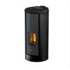 Schwarzer Pelletofen Breeze mit Flamme