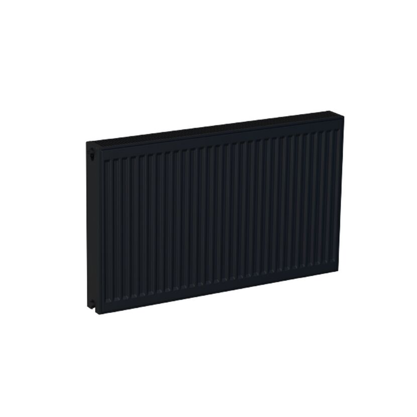 Flachheizkörper 'DK22' schwarz 60 x 140 cm