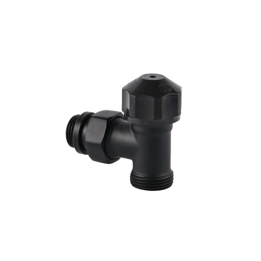 Schwarzes Thermostatventil Design ECK