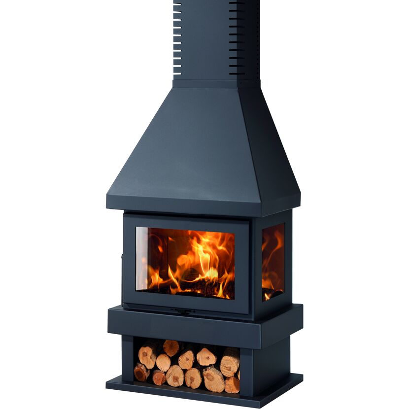 Kaminofen 'Canada' schwarz/metallic 8 kW
