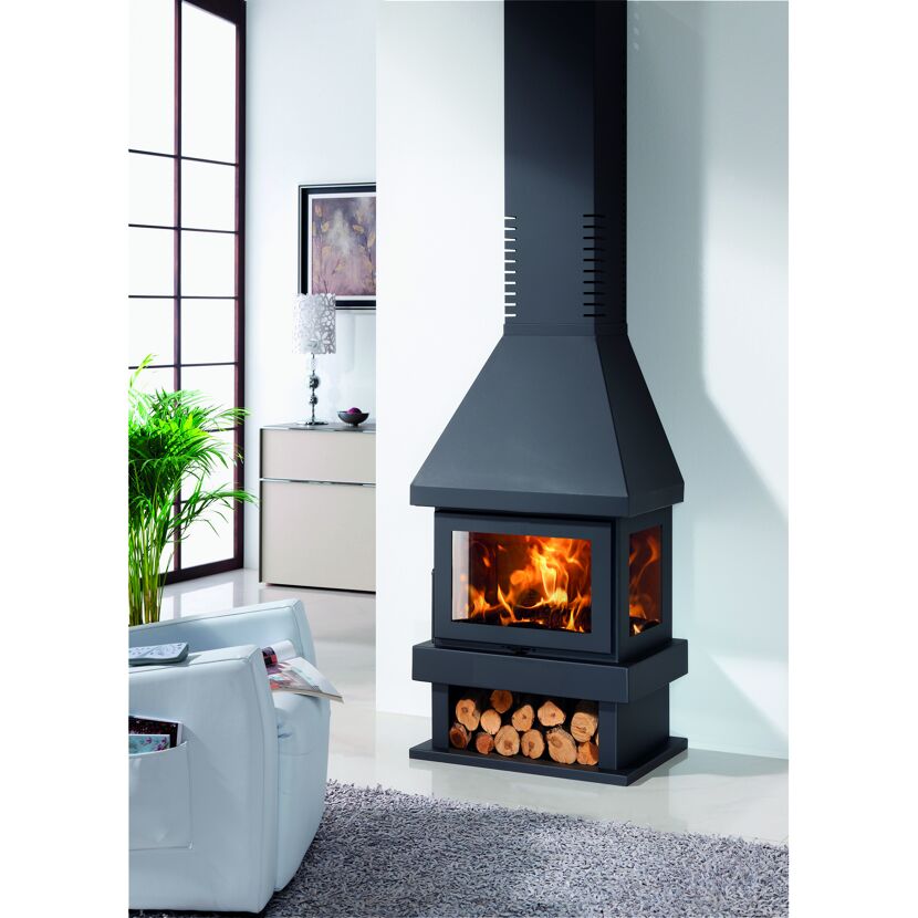 Kaminofen 'Canada' schwarz/metallic 8 kW