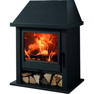 Kaminofen 'Montblanc' schwarz/metallic 9,8 kW