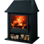 Kaminofen 'Montblanc' schwarz/metallic 9,8 kW