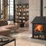 Kaminofen 'Montblanc' schwarz/metallic 9,8 kW