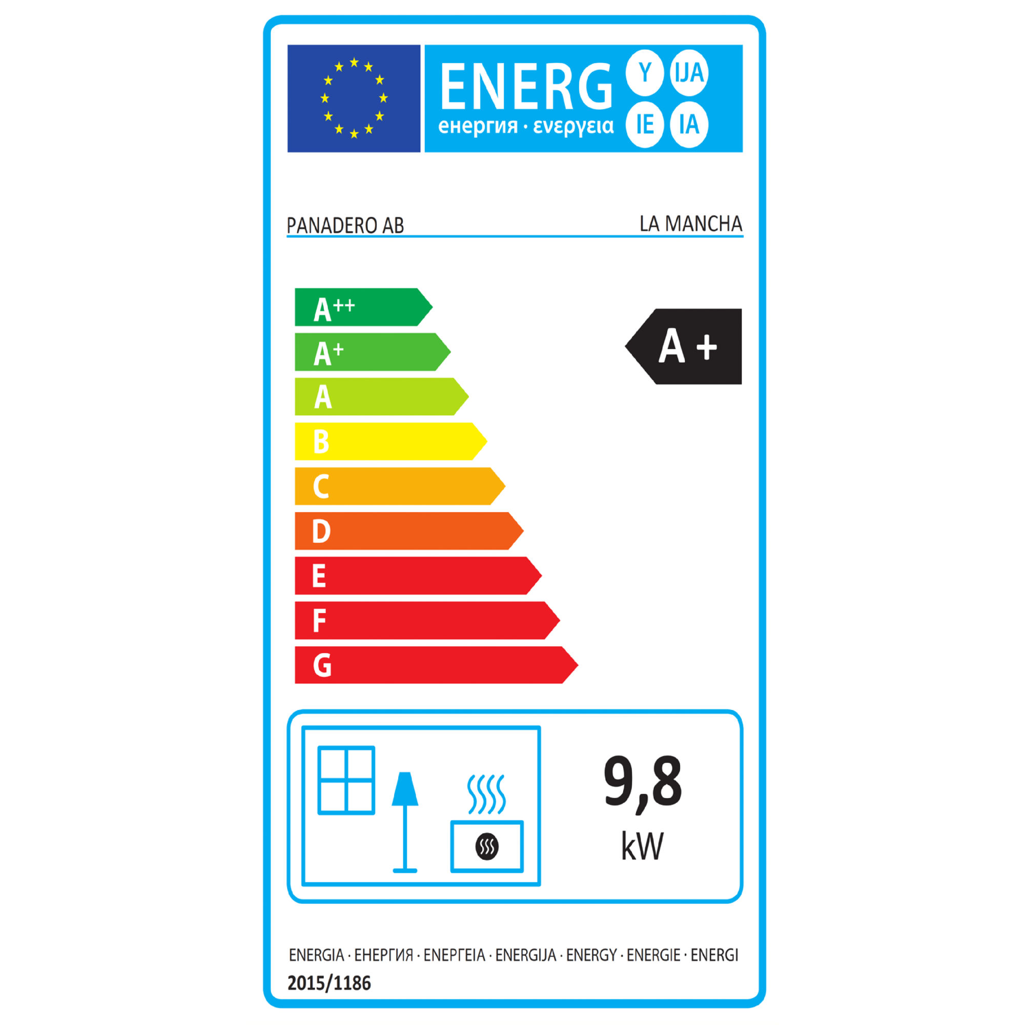 Kaminofen 'La Mancha' schwarz/metallic 9,8 kW + product picture