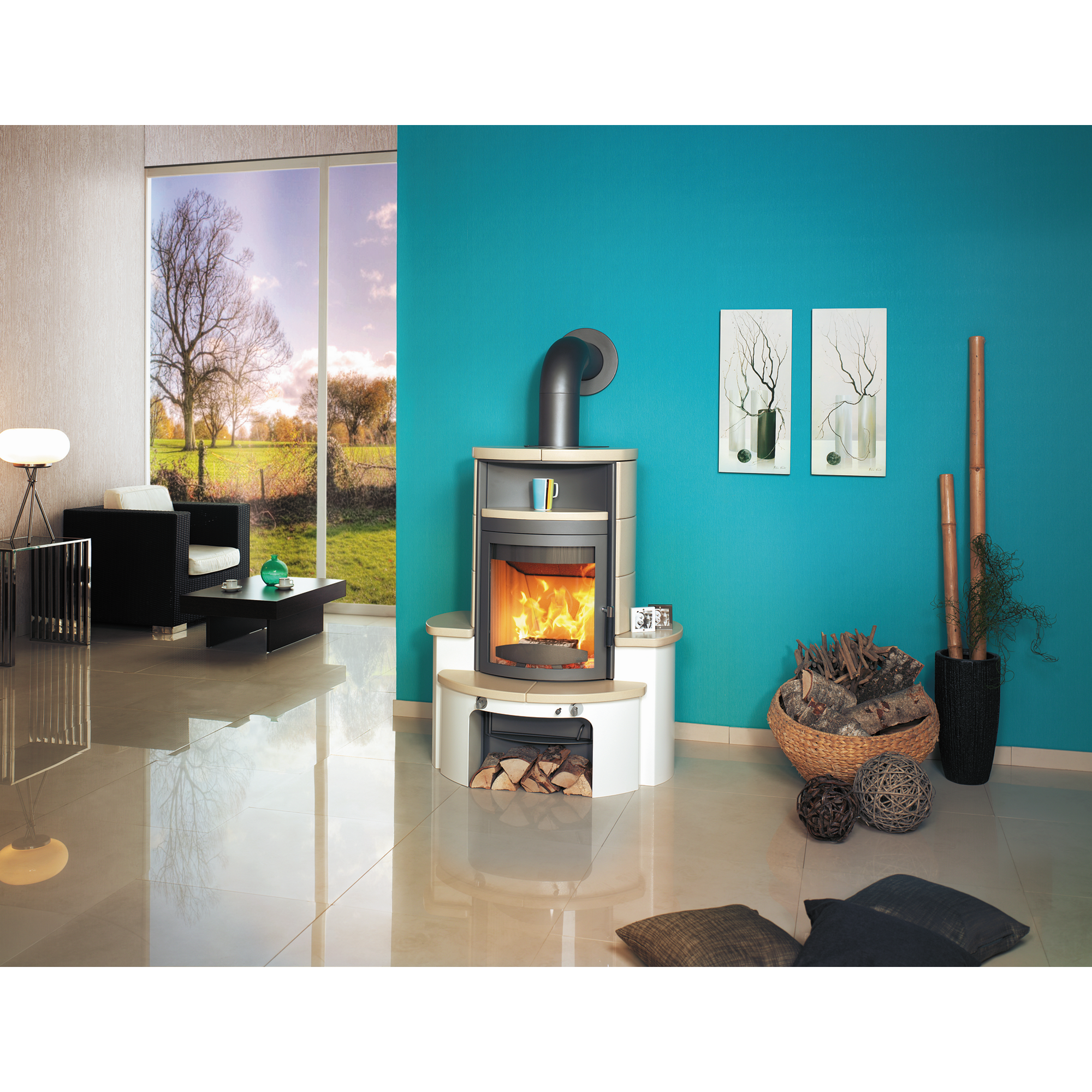 Kaminofen 'Avenso GT ECOplus' titan/creme 6 kW + product picture
